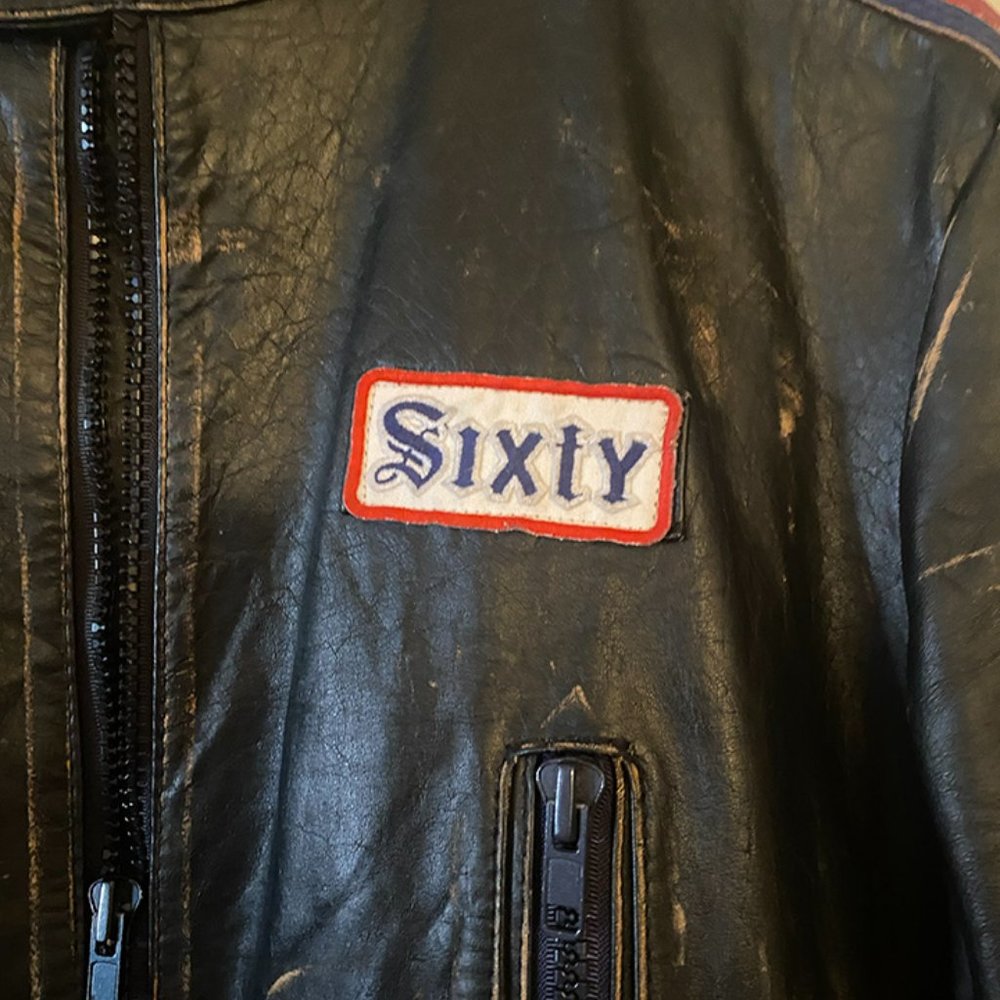Mens Sixty Moderated Costume Helps leather biker jacket - Picture 2 of 10